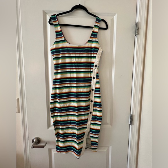 Express Striped Midi Dress - Picture 2 of 5